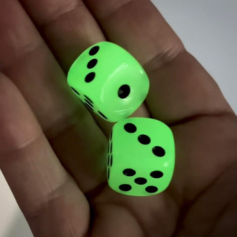 Dice, Glow, Sold by PAIR of 2