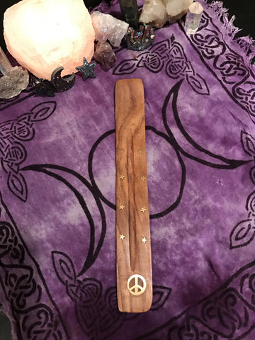 Wood Incense Burner - Peace