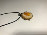 Amber Antler Pendant Necklace