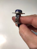 Lapis Lazuli Silver Ring, Size 8