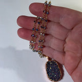 Angel Aura Amethyst Copper Pendant Necklace
