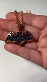 Copper Electroformed Bat Pendant Necklace