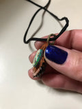 Monarch Opal Walnut Pendant Necklace