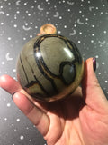Huge Septarian sphere w/stand