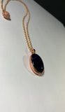 Copper Electroformed Amethyst Pendant Necklace