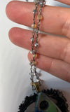 Monarch Opal Planchette Walnut Pendant Necklace