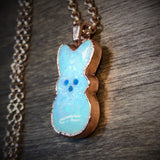 Atlantis Opal Bunny Copper Pendant Necklace