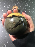 Huge Septarian sphere w/stand