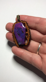 Mohave Turquoise Coffin Walnut Pendant Necklace