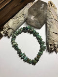 African Turquoise Chip Stretch Bracelet