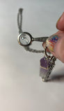 CHARMED Amethyst Mini Magnifying Glass Pendant Necklace