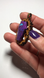 Mohave Turquoise Coffin Walnut Pendant Necklace