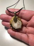 Amber Antler Pendant Necklace
