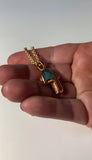 Copper Electroformed Mushroom Pendant Necklace