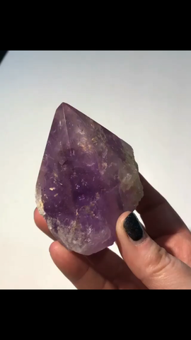 Top-Polished Amethyst Standing Point