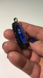 Lapis Lazuli Coffin Walnut Pendant Necklace
