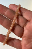 4mm Peach Moonstone Stretch Bracelet